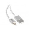 Magnetický kabel TRACER USB A - microUSB 1m stříbrný - zdjęcie 3