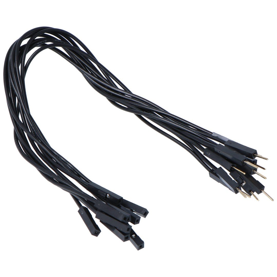 Propojovací kabely female-male 20 cm černé - 10 ks