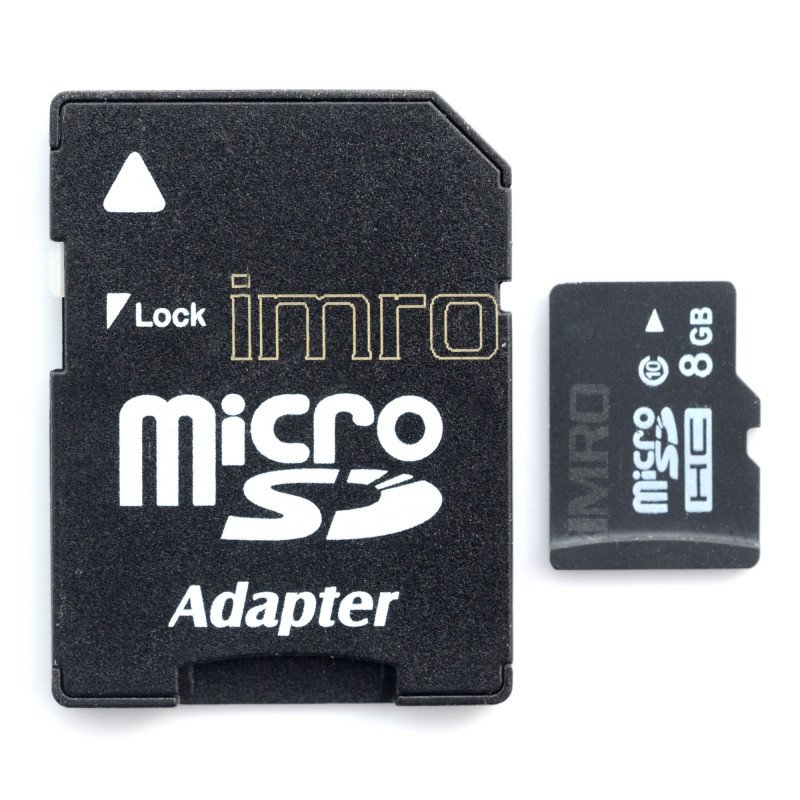 Paměťová karta microSD 8 GB 30 MB / s třídy 10 Imro Ultimate Quality s adaptérem