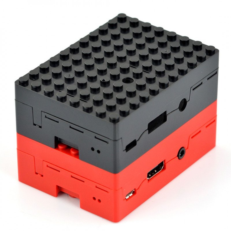 Pi-Blox - pouzdro Raspberry Pi Model 3/2 / B + - červené