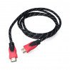 Kabel HDMI Blow Premium Red třídy 1,4 - dlouhý 1,5 m s opletením - zdjęcie 2