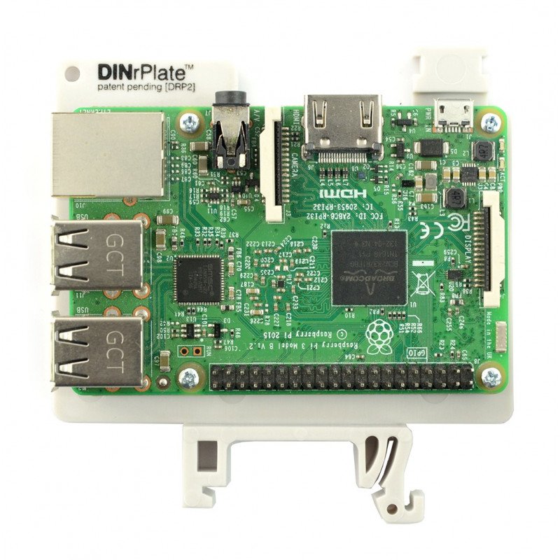 DRP2 - montáž na DIN lištu pro Raspberry Pi 3