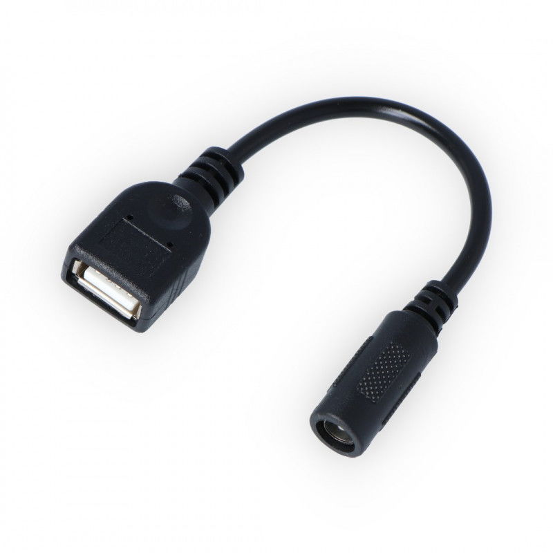 Adaptér Zásuvka DC 2.1 / 5.5 - Zásuvka USB A.
