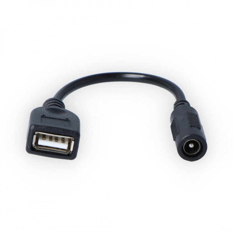 Adaptér Zásuvka DC 2.1 / 5.5 - Zásuvka USB A.