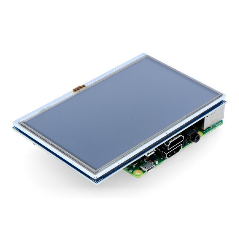 Dotykový displej - odporový LCD TFT 5 '' 800x480px HDMI + GPIO pro Raspberry Pi