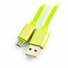 MicroUSB B - A - silikonový kabel eXtreme - 1,0 m - zelený - zdjęcie 1