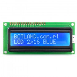 LCD displej 2x16 znaků modrý