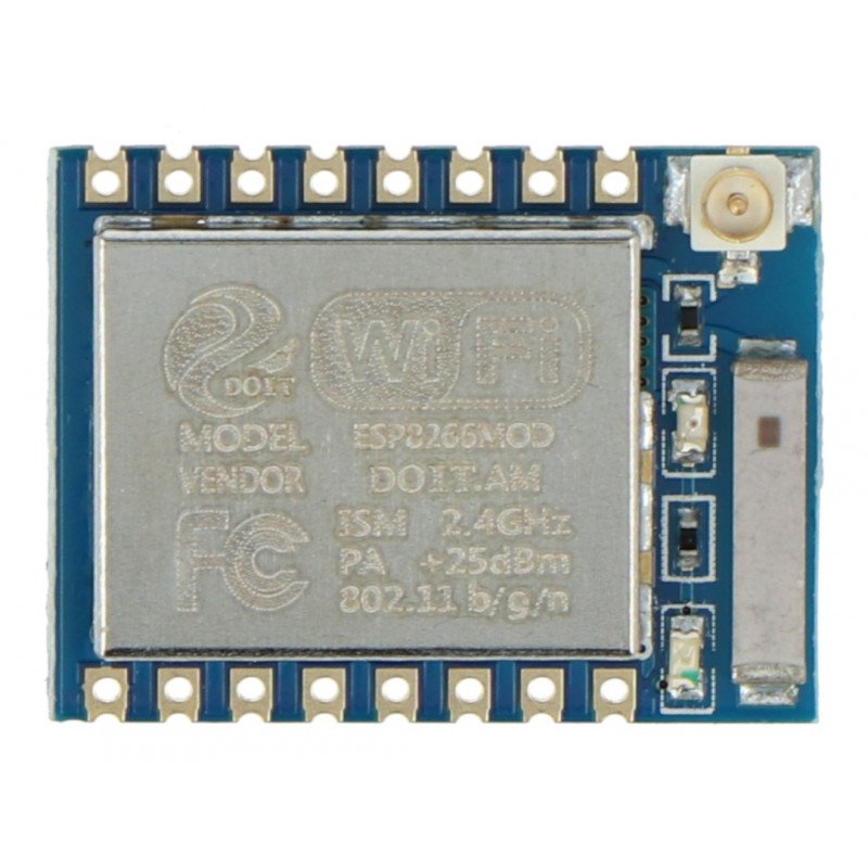 WiFi modul ESP-07S ESP8266 Black - 9 GPIO, ADC