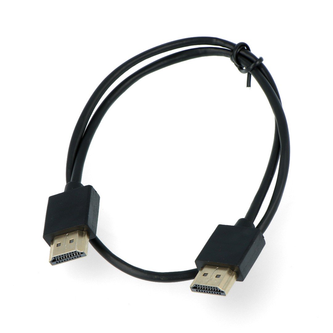 Kabel HDMI, třída 1.4 - černý, dlouhý 0,5 m