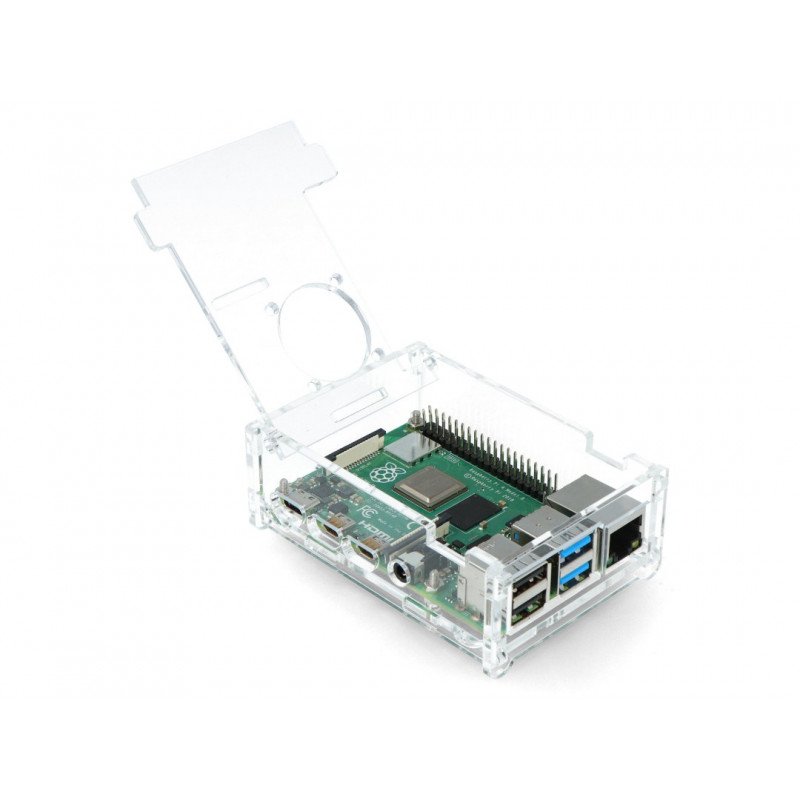 Pouzdro Raspberry Pi Model 4B - průhledné - LT-4B11