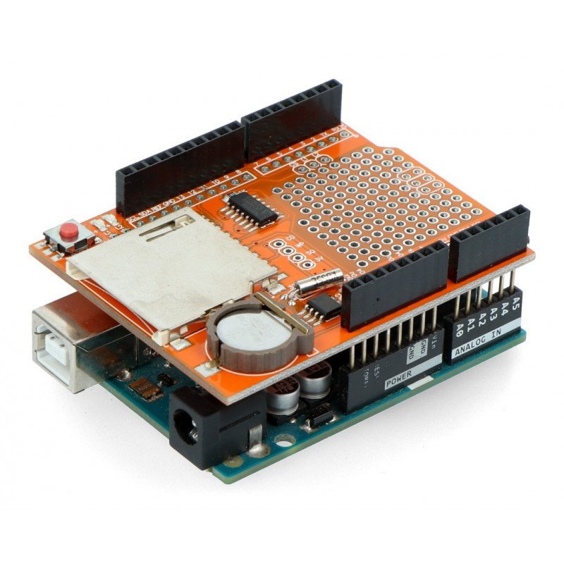 DataLogger Shield V1.0 se čtečkou karet SD pro Arduino
