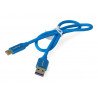 Lanberg USB kabel, typ AC 2.0, modrý premium 5A - 0,5m - zdjęcie 2