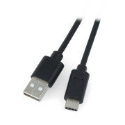 Černý kabel Lanberg USB typu A - C 2.0 - 3 m