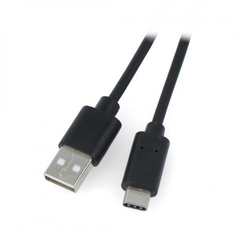 Černý kabel Lanberg USB typu A - C 2.0 - 1,8 m