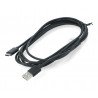 Černý kabel Lanberg USB typu A - C 2.0 - 3 m - zdjęcie 3