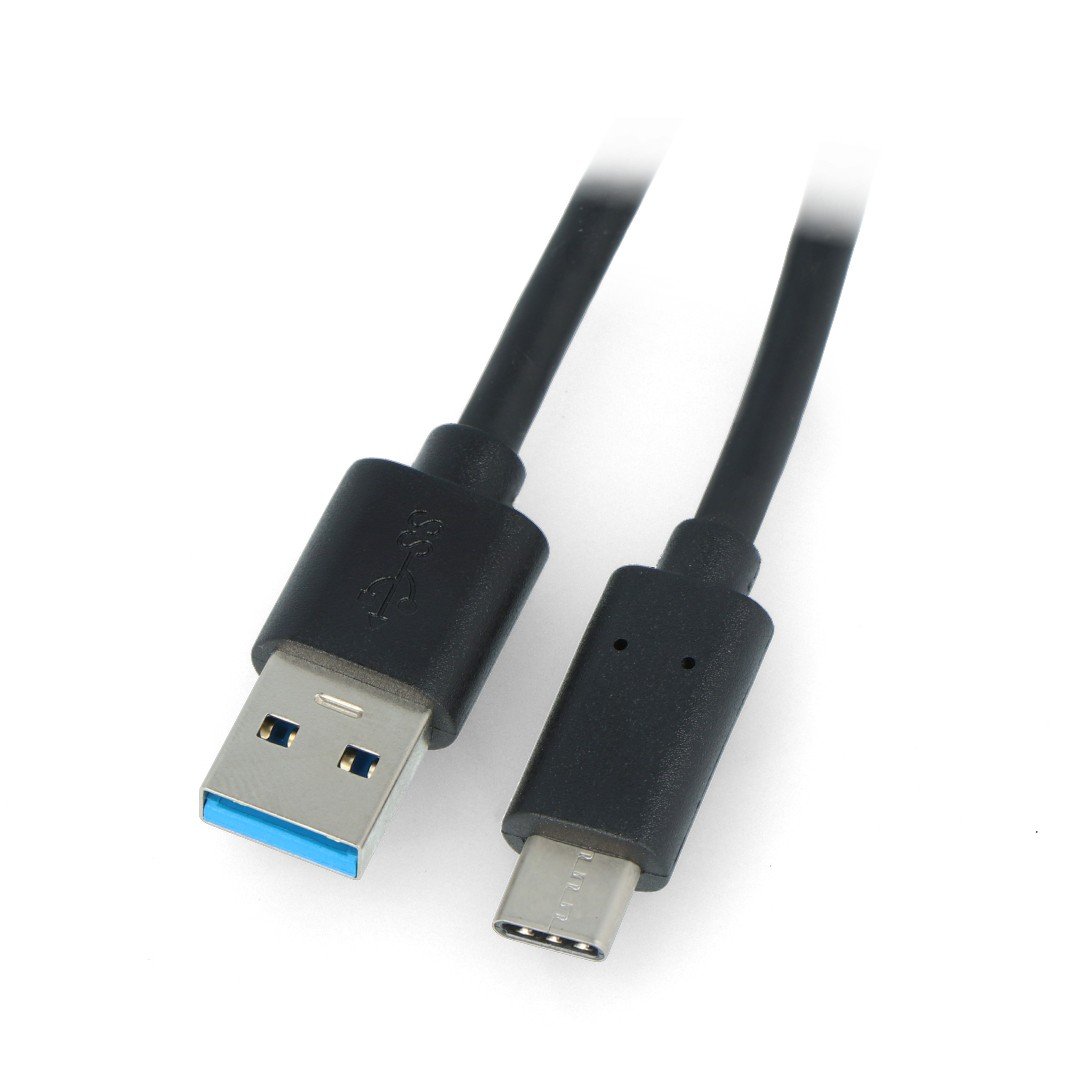 Černý kabel Lanberg USB typu A - C 3.1 - 1 m