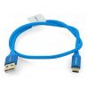 Lanberg USB Type A - C 2.0 modrý prémiový kabel QC 3.0 - 0,5 m - zdjęcie 2