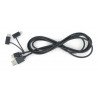 Kabel Lanberg 3v1 USB typu A - microUSB + blesk + USB typu C 2.0 černý PVC - 1,8m - zdjęcie 5