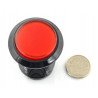 Arkádové tlačítko 3,3 cm - černé s červeným podsvícením - zdjęcie 2