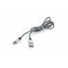 Kabel TRACER USB A - USB C 2.0 černé a stříbrné opletení - 1m - zdjęcie 2