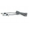 Kabel TRACER USB A - USB C 2.0 černé a stříbrné opletení - 1m - zdjęcie 3