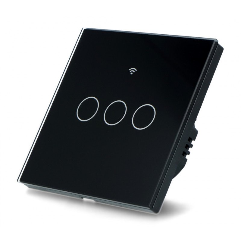 Coolseer WiFi Light Switch - nástěnný vypínač - dotyková obrazovka - WiFi - 3kanálový