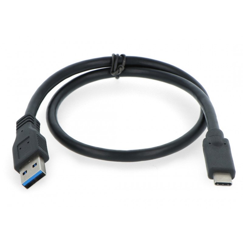 Kabel Akyga USB 3.0 A - USB 3.1 typu C černý - 0,5 m