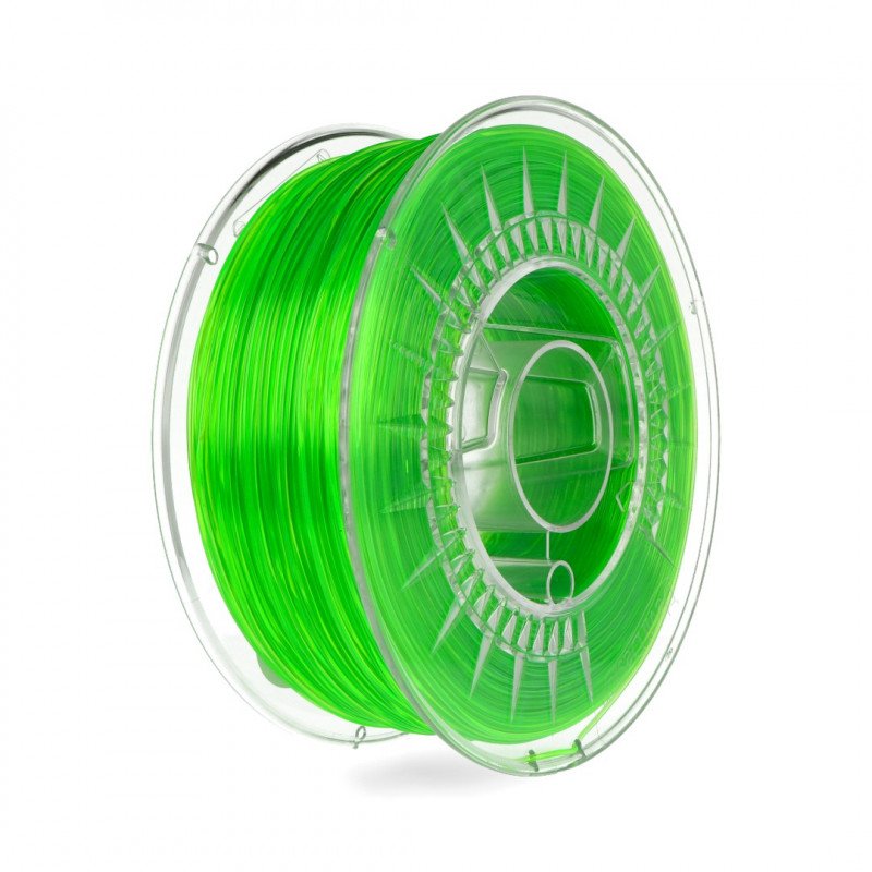 Filament Devil Design PET-G 1,75 mm 1 kg - jasně zelená transparentní