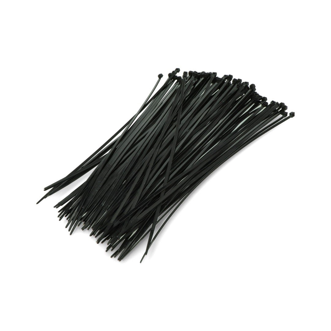 Plastové stahovací pásky Vorel černé - 100 ks.