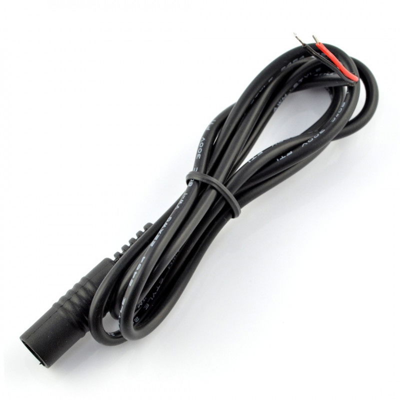 DC jack φ5,5 x 2,1 mm s kabelem 1m