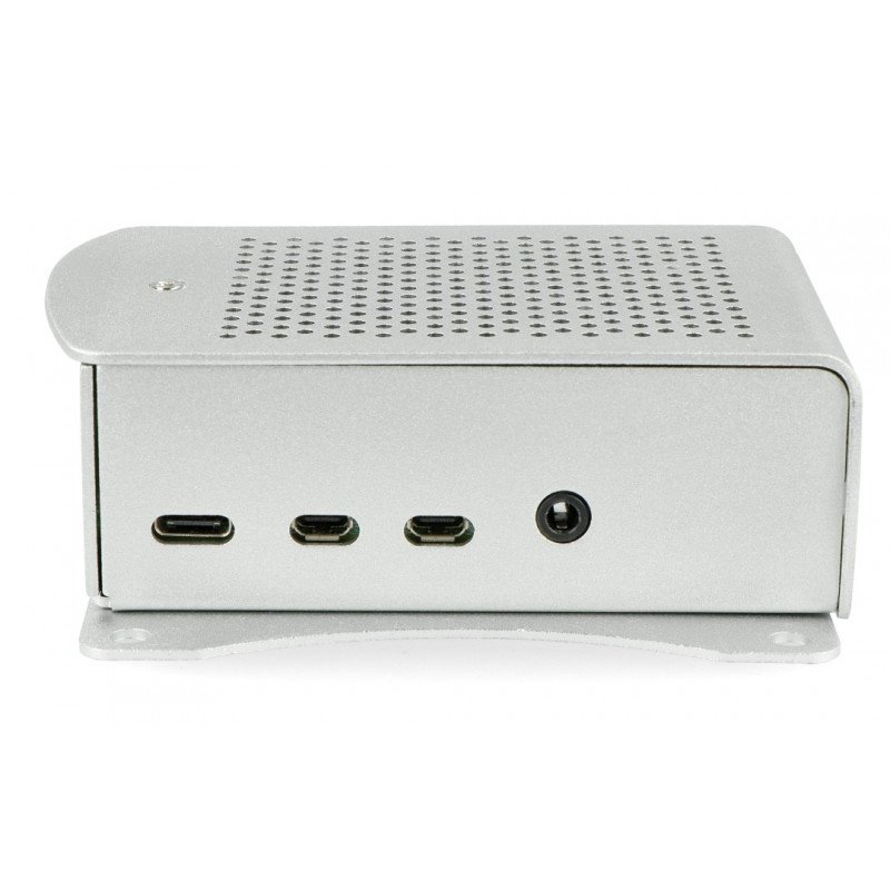 Hliníkové pouzdro modelu Raspberry Pi 4B - stříbrné - LT-4B01-A
