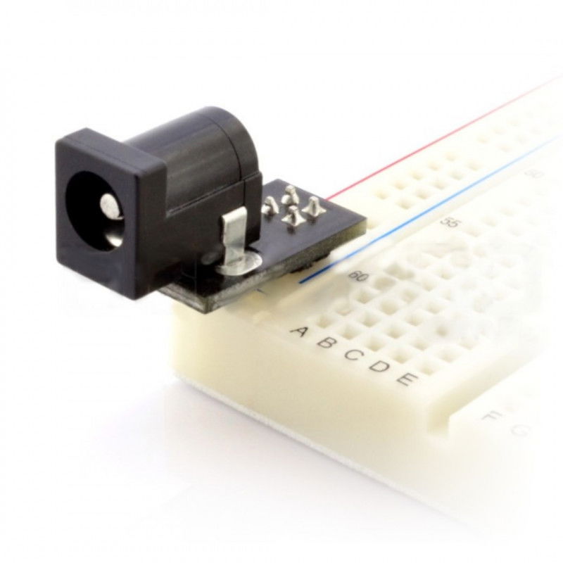 Zásuvka DC 2,5 / 5,5 pro prototyp prkénka