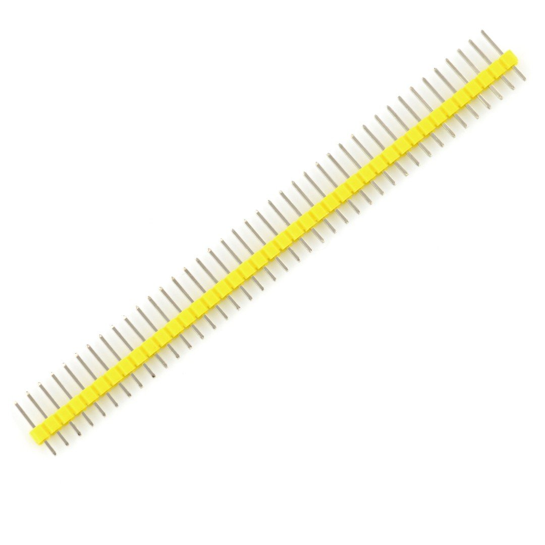 Goldpin vidlice 1x40, přímá, rozteč 2,54 mm - žlutá