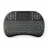 Bezdrátová klávesnice + touchpad Mini Key - černá s podsvícením - zdjęcie 1