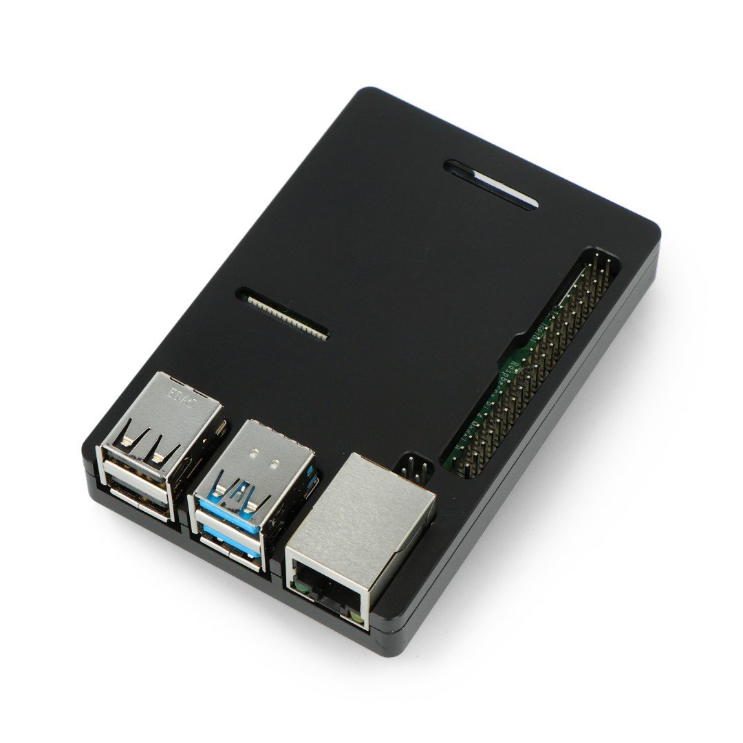 Pouzdro N300 pro Raspberry Pi 4B - hliník - černé