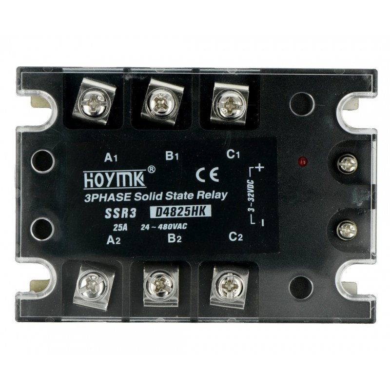 Třífázové polovodičové relé SSR HOYMK D4825HK 3x25A 380VAC / 32DC