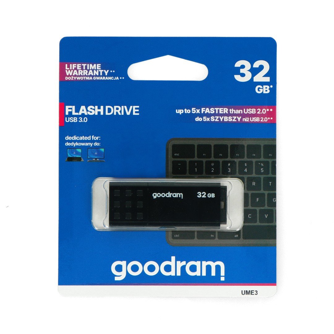 GoodRam Flash Drive - USB 3.0 UME3 Black 32 GB