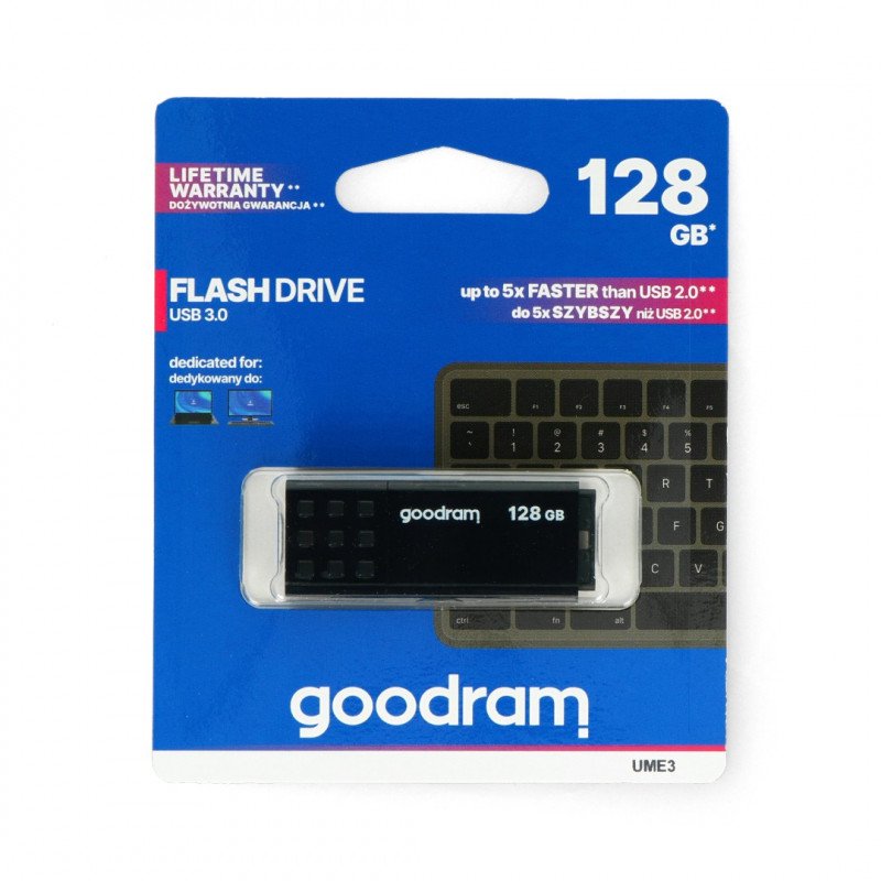 GoodRam Flash Drive - USB 3.0 Pendrive - UME3 černý 128 GB