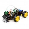 Robot Car Kit - 4kolová platforma pro stavbu robota se senzory a stejnosměrným pohonem a kamerou pro Raspberry Pi - zdjęcie 1