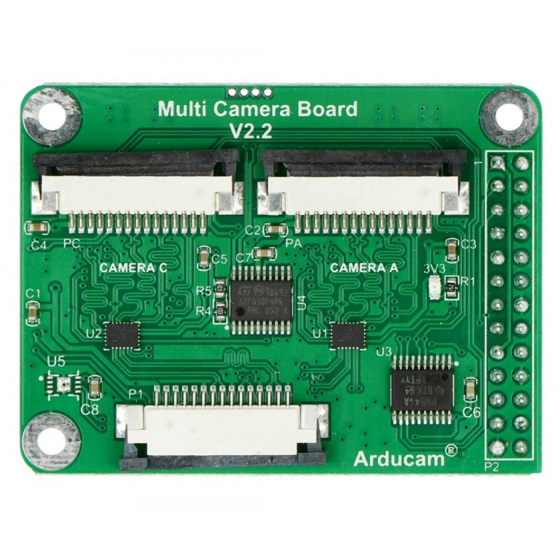 Adaptér pro více kamer v2.2 - kamerový rozbočovač pro Raspberry Pi 4 / 3B / 3B +