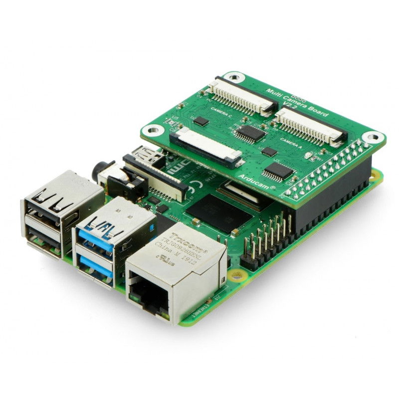Adaptér pro více kamer v2.2 - kamerový rozbočovač pro Raspberry Pi 4 / 3B / 3B +