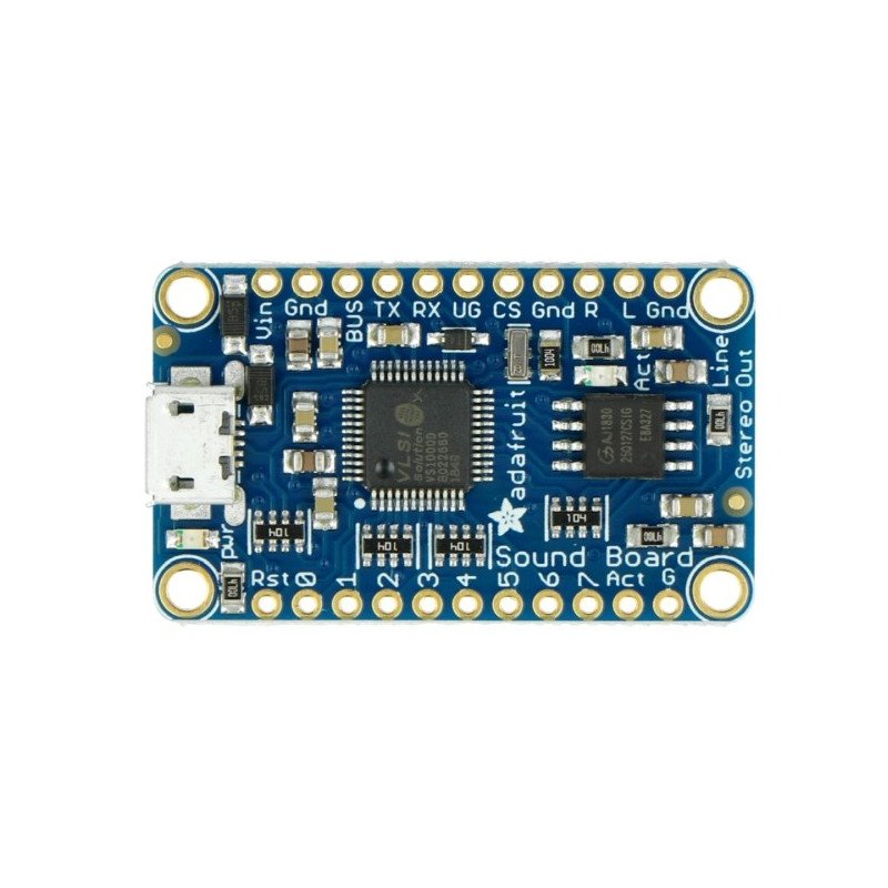 Zvuková karta Adafruit Audio FX Mini - přehrávač WAV / OGG 16 MB