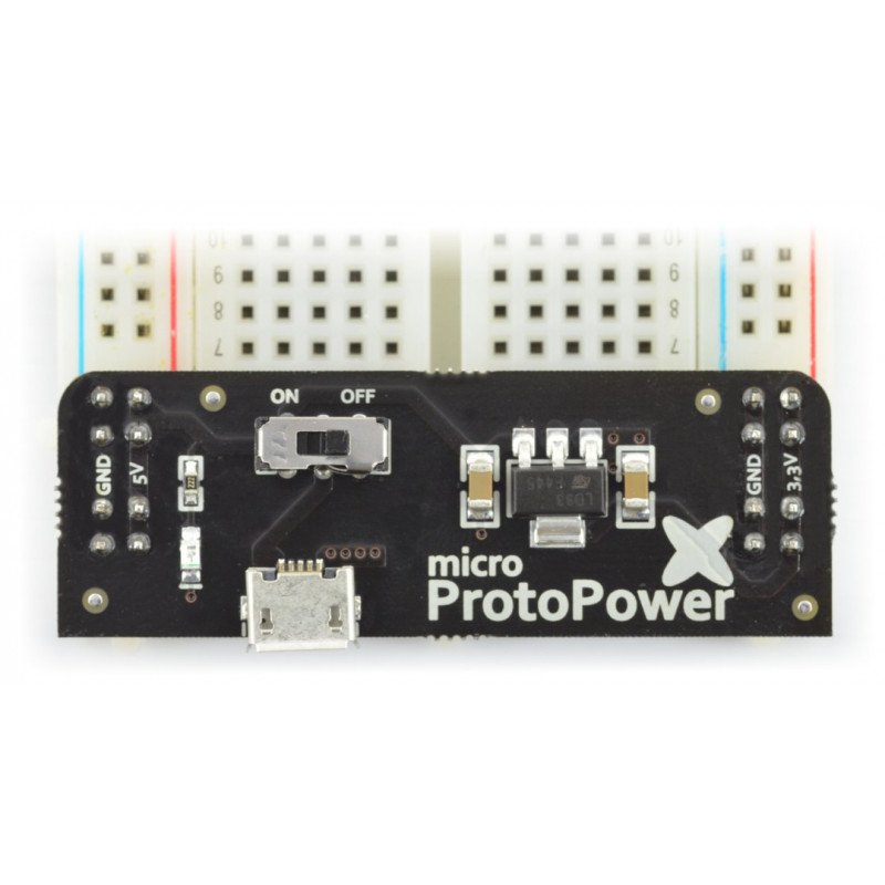Výkonový modul pro kontaktní desky micro ProtoPower - 3,3 V 5 V.