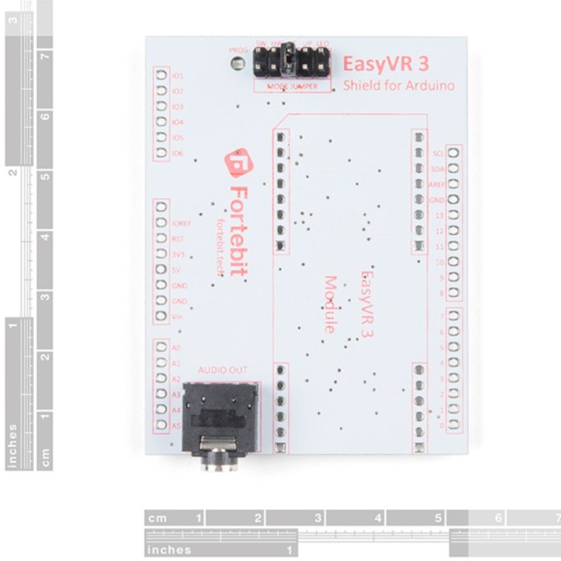 Štít SparkFun EasyVR 3 Plus - rozpoznávání hlasu - štít pro Arduino - SparkFun COM-15453_