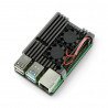 Pouzdro pro Raspberry Pi 4B se 2 ventilátory - kovové - šedé - zdjęcie 1