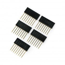 Prodloužená zásuvka 1x8, rastr 2,54 mm pro Arduino - 5 ks.