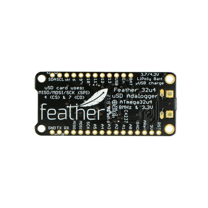 Adafruit Feather 32u4 Adalogger - kompatibilní s Arduino