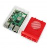 Pouzdro pro Raspberry Pi 4B - ABS - LT-4A11 - bílá a červená - zdjęcie 5