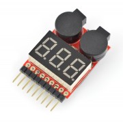 Indikátor napětí Li-pol 2-8S s bzučákem