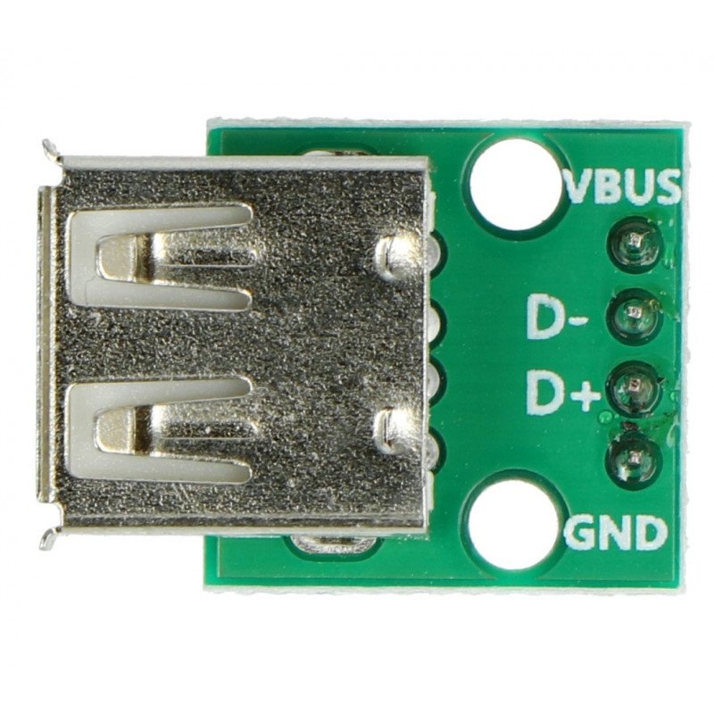 Modul se zásuvkou USB typu A - pájené konektory